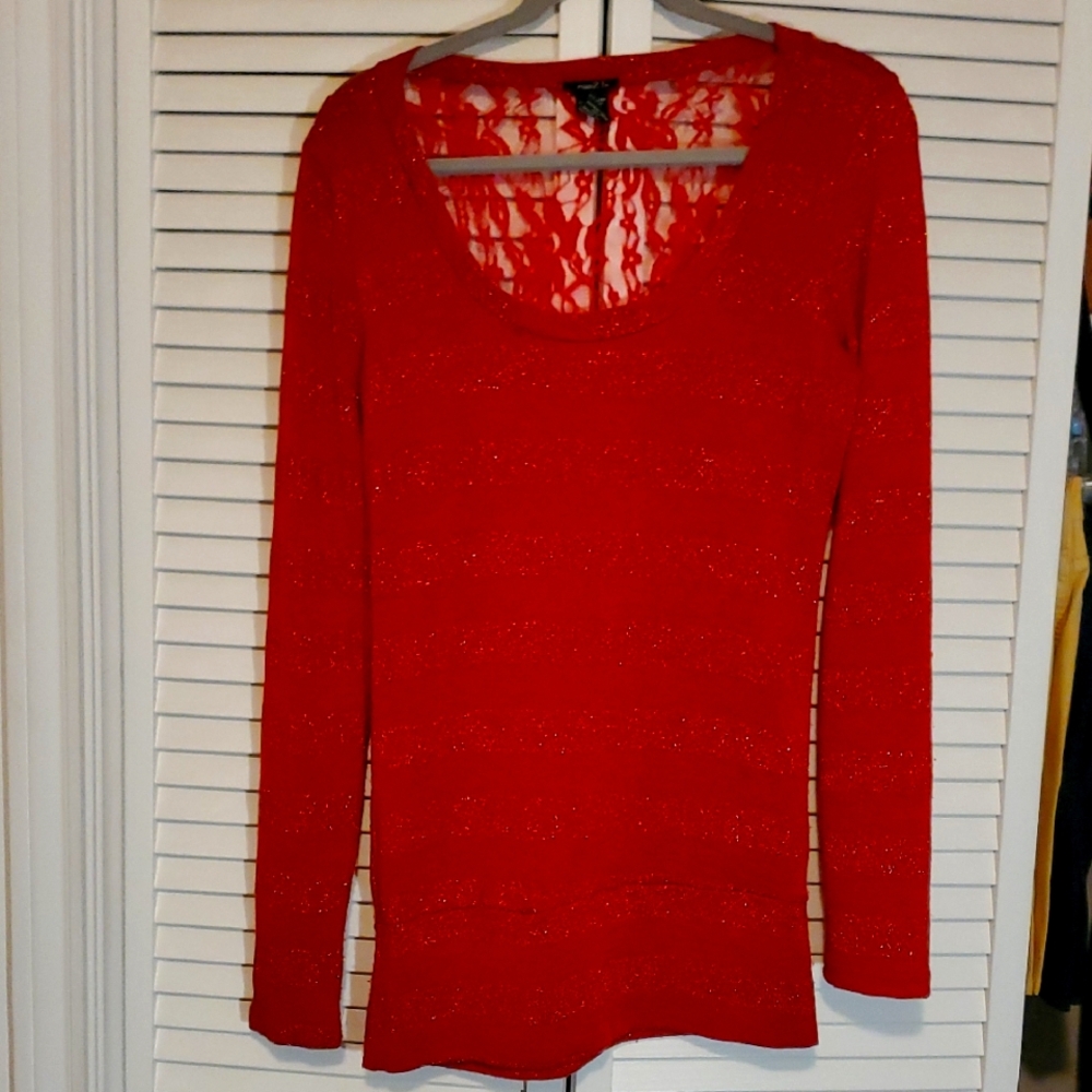 Rue21 Scarlet Lace Long Sleeve Top